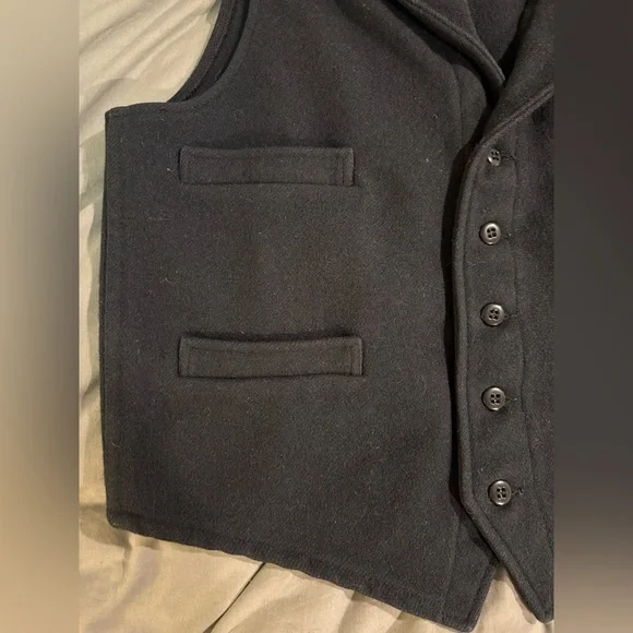Vintage Filson Mackinaw Wool Western Vest (xl, dark blue) - Picture 6 of 13